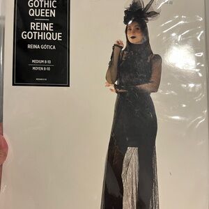 Gothic Queen Costume with Black Lace